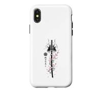 Custodia per iPhone X/XS Katana Samurai Oda Nobunaga Sakura Bloom