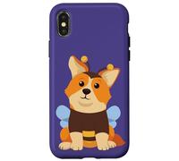 Custodia per iPhone X/XS Kawaii Corgi Bee In Un Divertente Pet Costume Cucciolo Cane Corgi