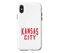 Custodia per iPhone X/XS Kc Rosso e Nero Kansas City Old School Throwback