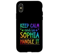 Custodia per iPhone X/XS Keep Calm And Let Sophia Handle It Chill Nome