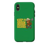Custodia per iPhone X/XS Keep It Green Cute Walkin' Smokey Bear