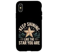 Custodia per iPhone X/XS Keep Shining Like The Star You Are Optimism Mindset -