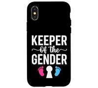 Custodia per iPhone X/XS Keeper of the Gender con impronte e serratura