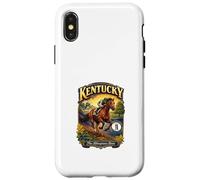 Custodia per iPhone X/XS Kentucky The Bluegrass State Flag Purosangue Verga d'oro
