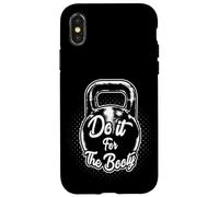 Custodia per iPhone X/XS Kettlebell Do It for the Booty Gym Training