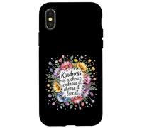 Custodia per iPhone X/XS Kindness Is A Choice Embrace It Choose It Live It -