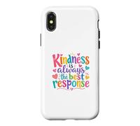 Custodia per iPhone X/XS Kindness Is Always The Best Response Cute colorful Kindness