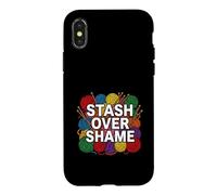 Custodia per iPhone X/XS Knitter Yarn Hoarder Stash Over Shame Crochet