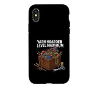 Custodia per iPhone X/XS Knitting Crochet Yarn Hoarder Level Maximum