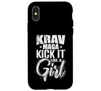 Custodia per iPhone X/XS Krav Maga Kick It Like a Girl Elegance in azione