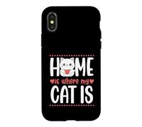 Custodia per iPhone X/XS La casa è dov'è il mio gatto