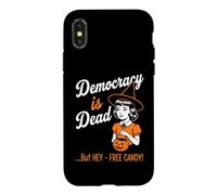 Custodia per iPhone X/XS La democrazia è morta (Ma Hey, caramelle gratis) Divertimento Donne Halloween