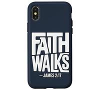 Custodia per iPhone X/XS La fede cammina Giacomo 2:17