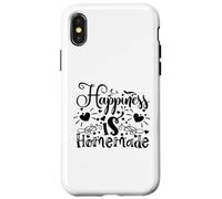 Custodia per iPhone X/XS La felicità è fatta in casa Cucina Famiglia Citazione