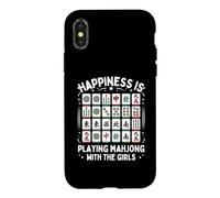 Custodia per iPhone X/XS La felicità sta giocando a Mahjong con le ragazze