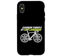 Custodia per iPhone X/XS La fibra di carbonio è il mio linguaggio d'amore per ciclisti da strada Pro
