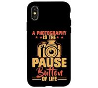 Custodia per iPhone X/XS La fotografia è il tasto pausa della vita