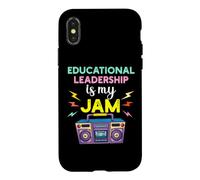 Custodia per iPhone X/XS La leadership educativa è la mia marmellata anni '80 Retro Teachers Day