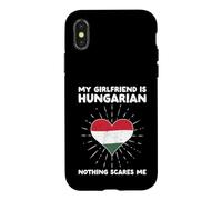 Custodia per iPhone X/XS La mia ragazza è ungherese Niente mi spaventa - Ungheria Cuore
