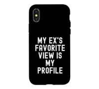 Custodia per iPhone X/XS la mia vista preferita ex è il mio profilo Witty Women Men