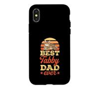 Custodia per iPhone X/XS La migliore festa del papà Tabby Dad Ever Tabby Cat