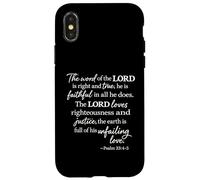 Custodia per iPhone X/XS La Parola del Signore è giusta e vera Salmo 33:4 Scrittura