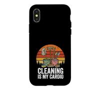 Custodia per iPhone X/XS La pulizia della governante divertente è il mio cardio