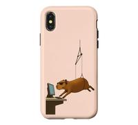 Custodia per iPhone X/XS LA SPIA CAPYBARA PIÙ FREDDA IN RAGGIA