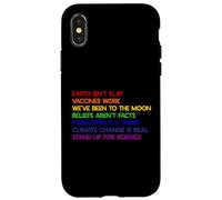 Custodia per iPhone X/XS LA TERRA NON È PIATTA STAND UP FOR SCIENCE REAL Earth Day Meme