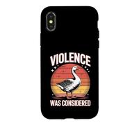 Custodia per iPhone X/XS La violenza era considerata divertente meme di Angry Goose