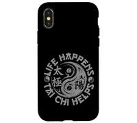 Custodia per iPhone X/XS La vita accade Tai Chi aiuta Yin Yang