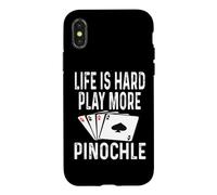 Custodia per iPhone X/XS La vita è dura Gioca Più Giochi di carte Pinochle Giocatore vincente
