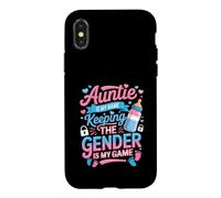 Custodia per iPhone X/XS La zia è il mio nome Keeping The Gender Is My Game Aunt Reveal