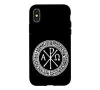 Custodia per iPhone X/XS Labarum antico simbolo cristiano Rho Chi