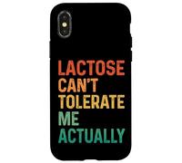 Custodia per iPhone X/XS Lactose Can't Tolerate Me Actually Intolleranza Ai Latticini