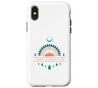 Custodia per iPhone X/XS LAGO GLENVILLE chiaro di luna arcobaleno
