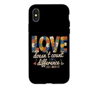Custodia per iPhone X/XS L'amore non conta le differenze Supporto per la consapevolezza dell'autismo