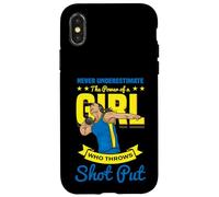 Custodia per iPhone X/XS Lanciatore di peso per ragazze dell'atletica leggera