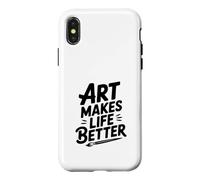 Custodia per iPhone X/XS L'arte rende la vita migliore