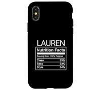 Custodia per iPhone X/XS Lauren Valori nutrizionali Class Sass Style Funny Name Parody