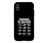 Custodia per iPhone X/XS L'avvertimento può parlare spontaneamente di Sharks Ocean