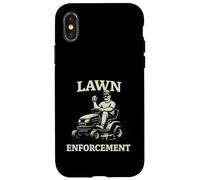 Custodia per iPhone X/XS Lawn Enforcement Equitazione Mower Papà Umorismo