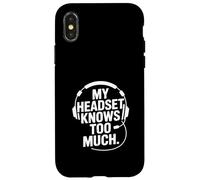 Custodia per iPhone X/XS Le mie cuffie conoscono troppo i giochi