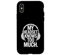 Custodia per iPhone X/XS Le mie cuffie conoscono troppo i giochi