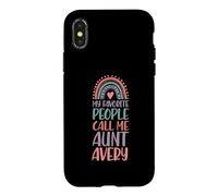 Custodia per iPhone X/XS Le mie persone preferite mi chiamano zia Avery Nome zia