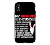 Custodia per iPhone X/XS Le mie scuse da bowling hanno lanciato la palla sbagliata Mi sono distratto Los