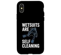 Custodia per iPhone X/XS Le mute sono autopulenti divertenti immersioni subacquee
