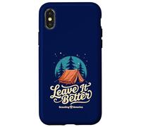 Custodia per iPhone X/XS Leave It Better Scouting America - Tenda da campeggio con stelle