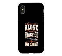 Custodia per iPhone X/XS Leave Me Alone Ho bisogno di praticare il mio clarinetto basso