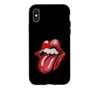 Custodia per iPhone X/XS Leccare le lingue straniere dei Rolling Stones
